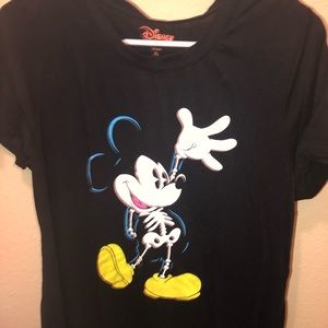 Mickey skeleton tee